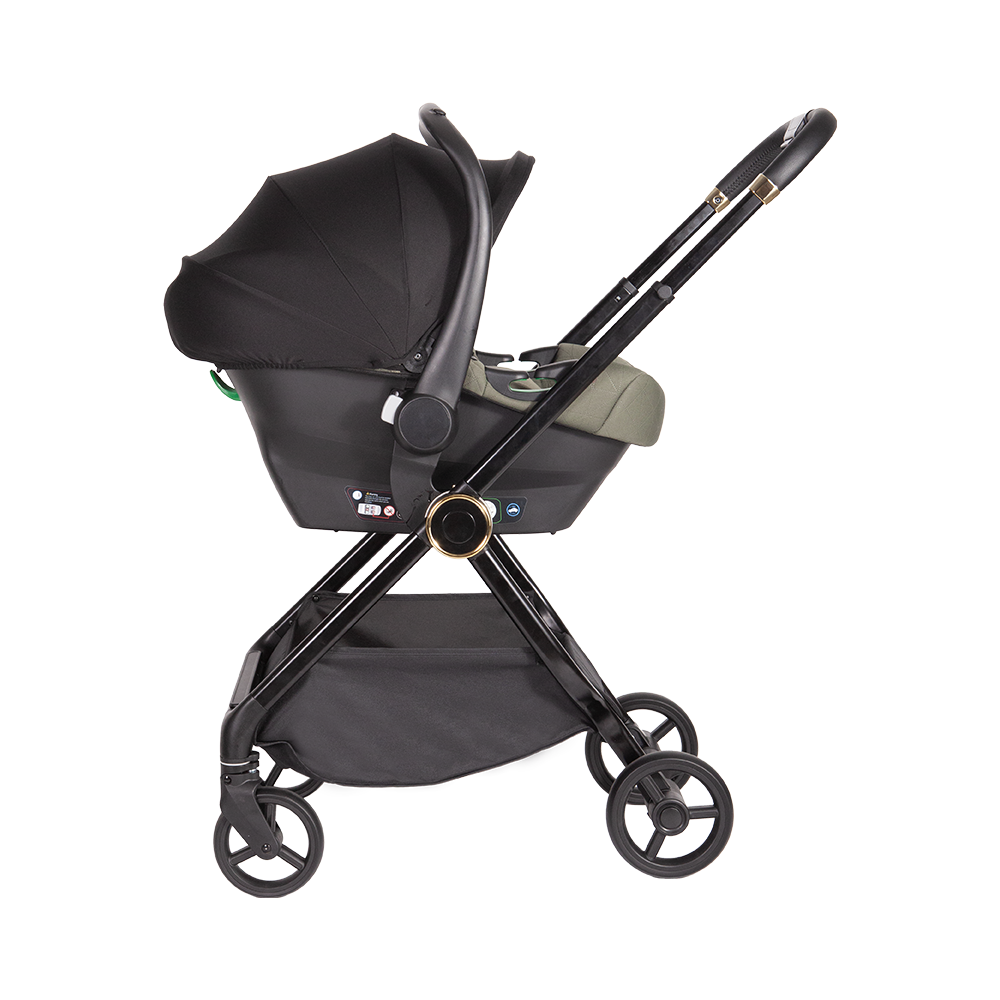 Cochecito reversible con pliegue bidireccional