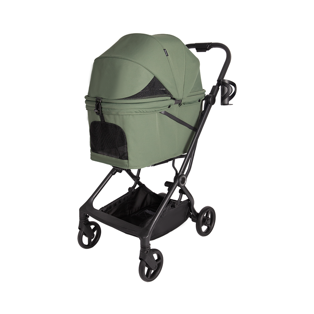 Cochecito para mascotas plegable por gravedad